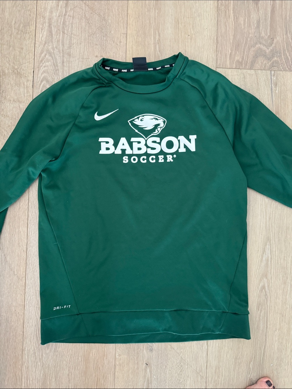 Men’s Nike Green Babson Soccer Dri-FIT Long Sleeve Top / Sweat shirt